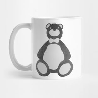 Grayscale Teddy Bear Mug